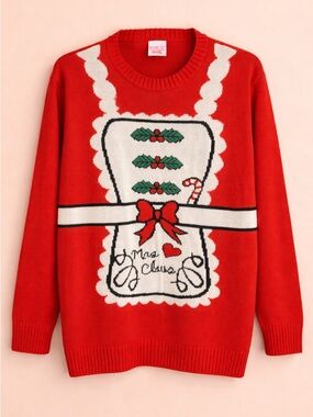 RED MRS. CLAUSE UGLY CHRISTMAS SWEATER